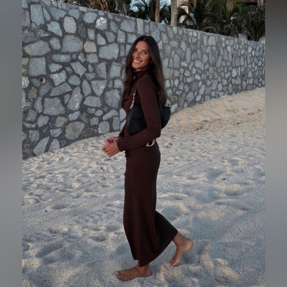 ZARA DRAPED MIDI DRESS XL - Picture 5 of 15